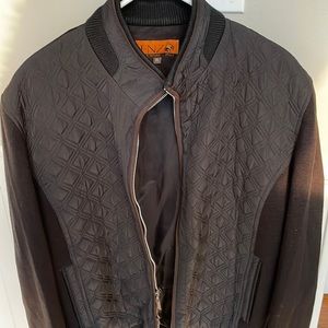 Men’s black bomber jacket.  Never worn. With tags.  Size XL.